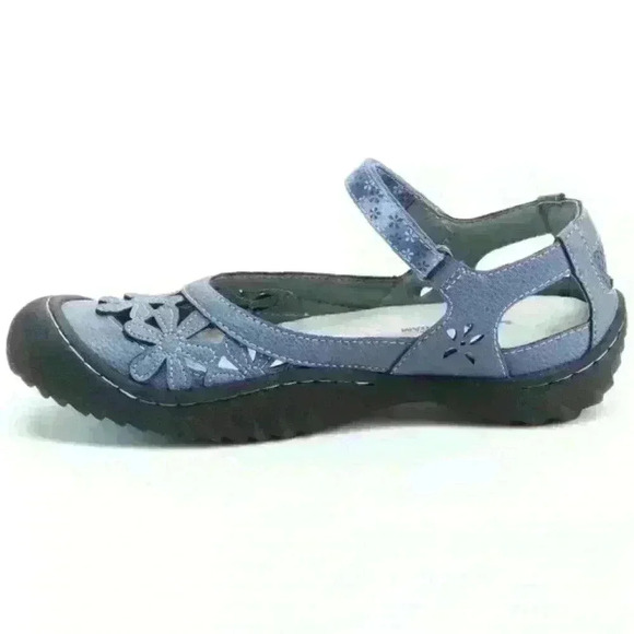 JBU Shoes - JBU By Jambu Womens Memory Foam Blue Wildflower Mary Jane Vegan Shoes Sz 8.5 M